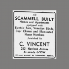 C. Vincent supplied door chimes for Scammell Built Homes