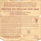 Vintage Door Chime Instructions Melody Maker