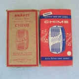 Vintage Snapit Golden Tone doorbell boxes. 